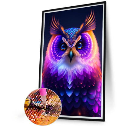 Night Owl - Full AB Round Drill Diamond Painting 40*60CM