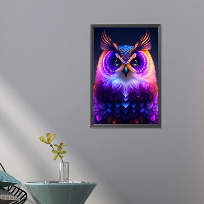 Night Owl - Full AB Round Drill Diamond Painting 40*60CM