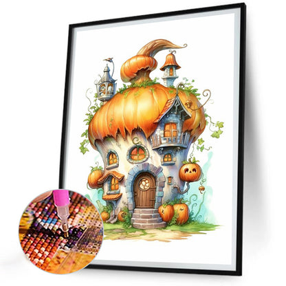 Pumpkin Cottage - Full AB Square Drill Diamond Painting 30*40CM