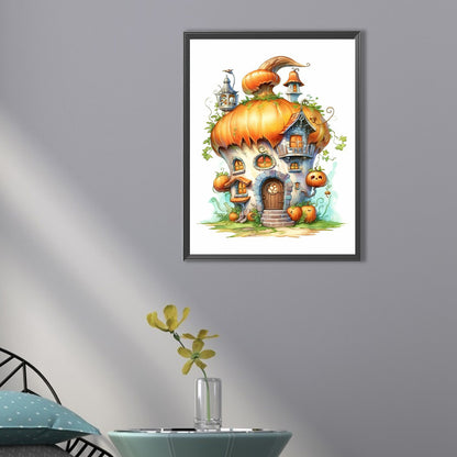Pumpkin Cottage - Full AB Square Drill Diamond Painting 30*40CM