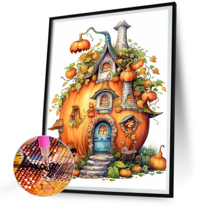 Pumpkin Cottage - Full AB Square Drill Diamond Painting 30*40CM