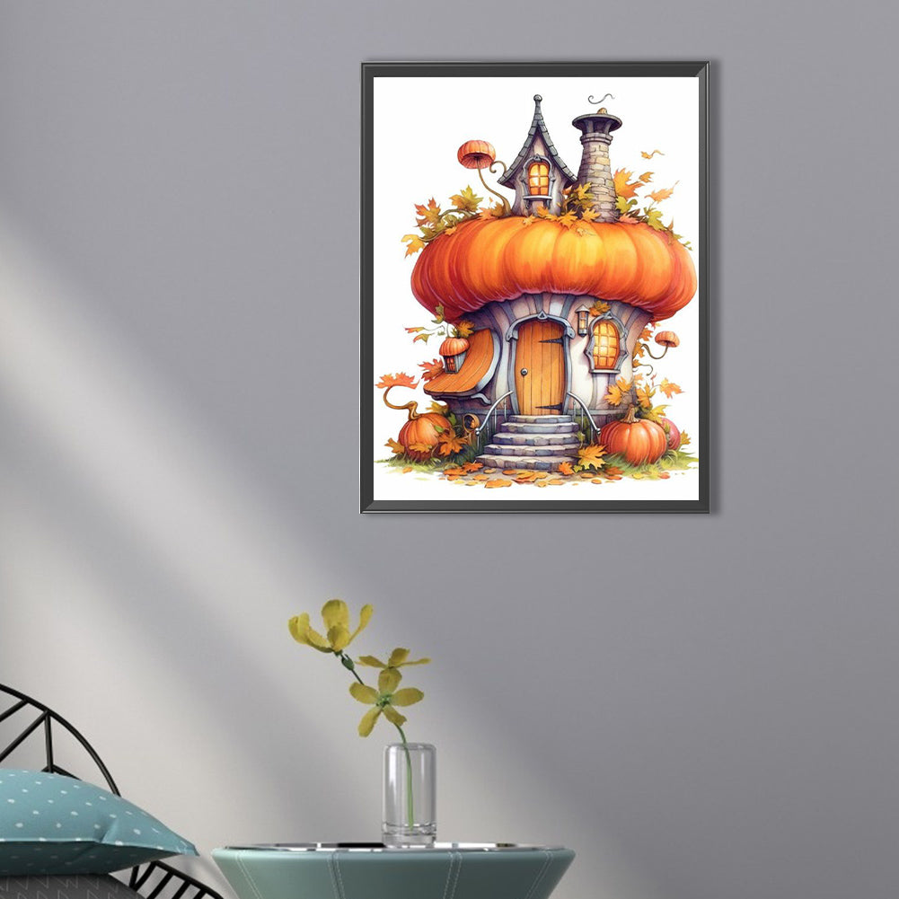 Pumpkin Cottage - Full AB Square Drill Diamond Painting 30*40CM