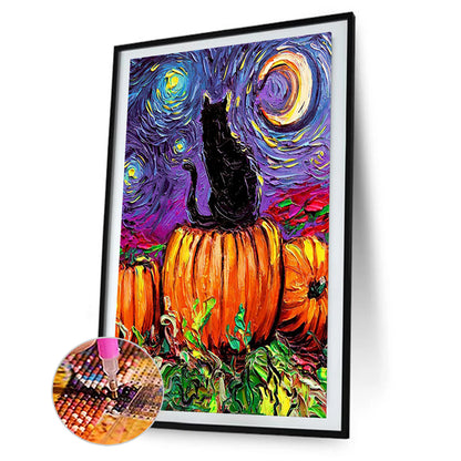 Abstract Cat - Full Round Drill Diamond Painting 35*50CM