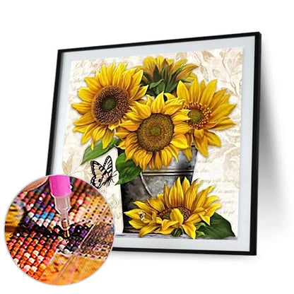 Sunflower - Full Round Drill Diamond Painting 50*50CM