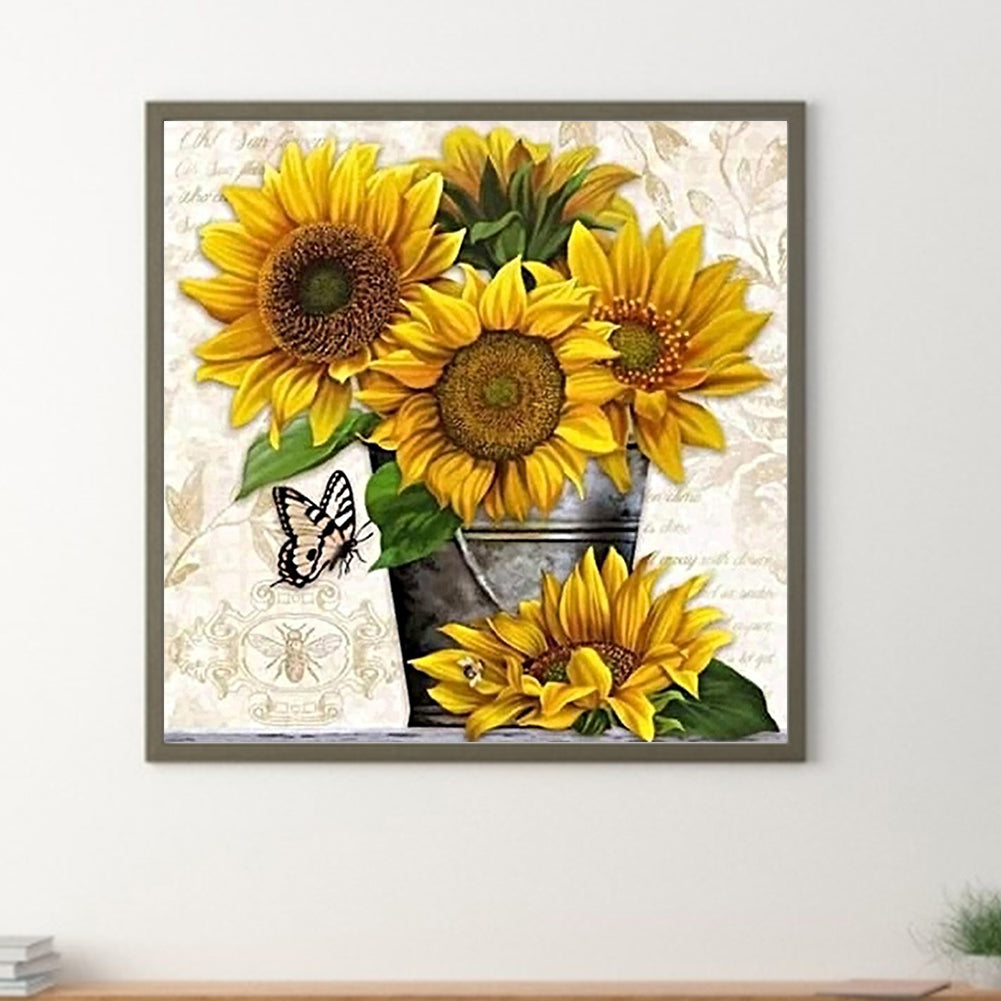 Sunflower - Full Round Drill Diamond Painting 50*50CM