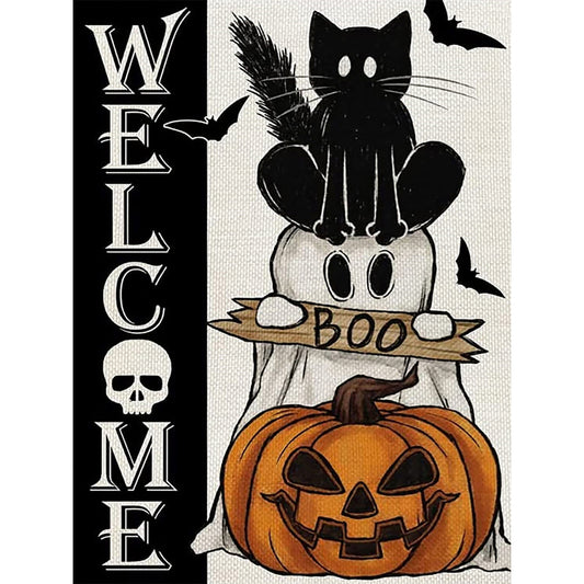 Halloween Jack-O-Lantern - Full Round Drill Diamond Painting 30*40CM