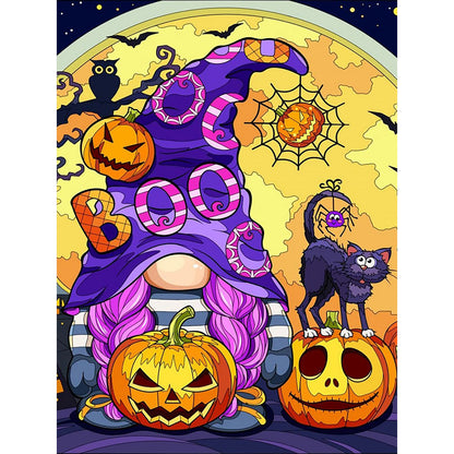 Halloween Jack-O-Lantern - Full Round Drill Diamond Painting 30*40CM