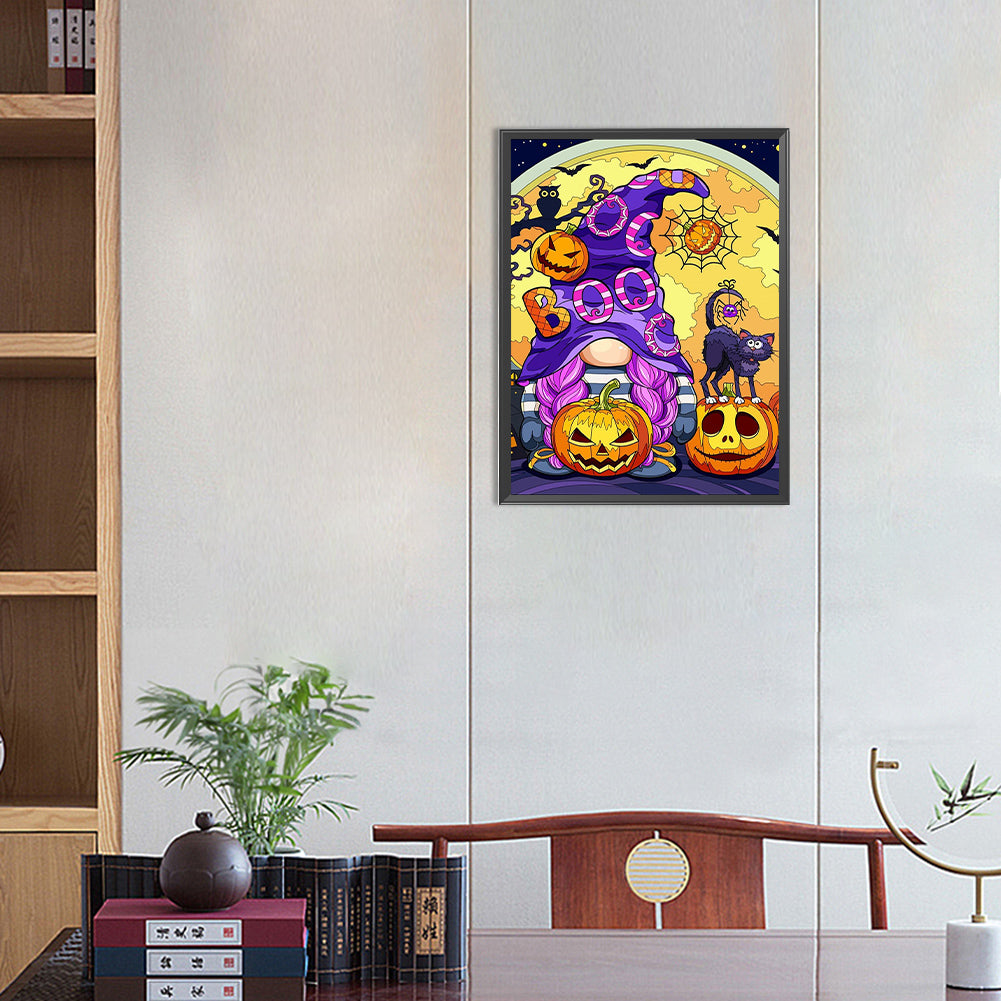 Halloween Jack-O-Lantern - Full Round Drill Diamond Painting 30*40CM