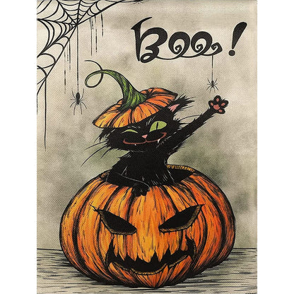 Halloween Jack-O-Lantern - Full Round Drill Diamond Painting 30*40CM