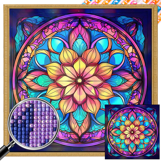 Mandala Pattern - Full AB Square Drill Diamond Painting 40*40CM