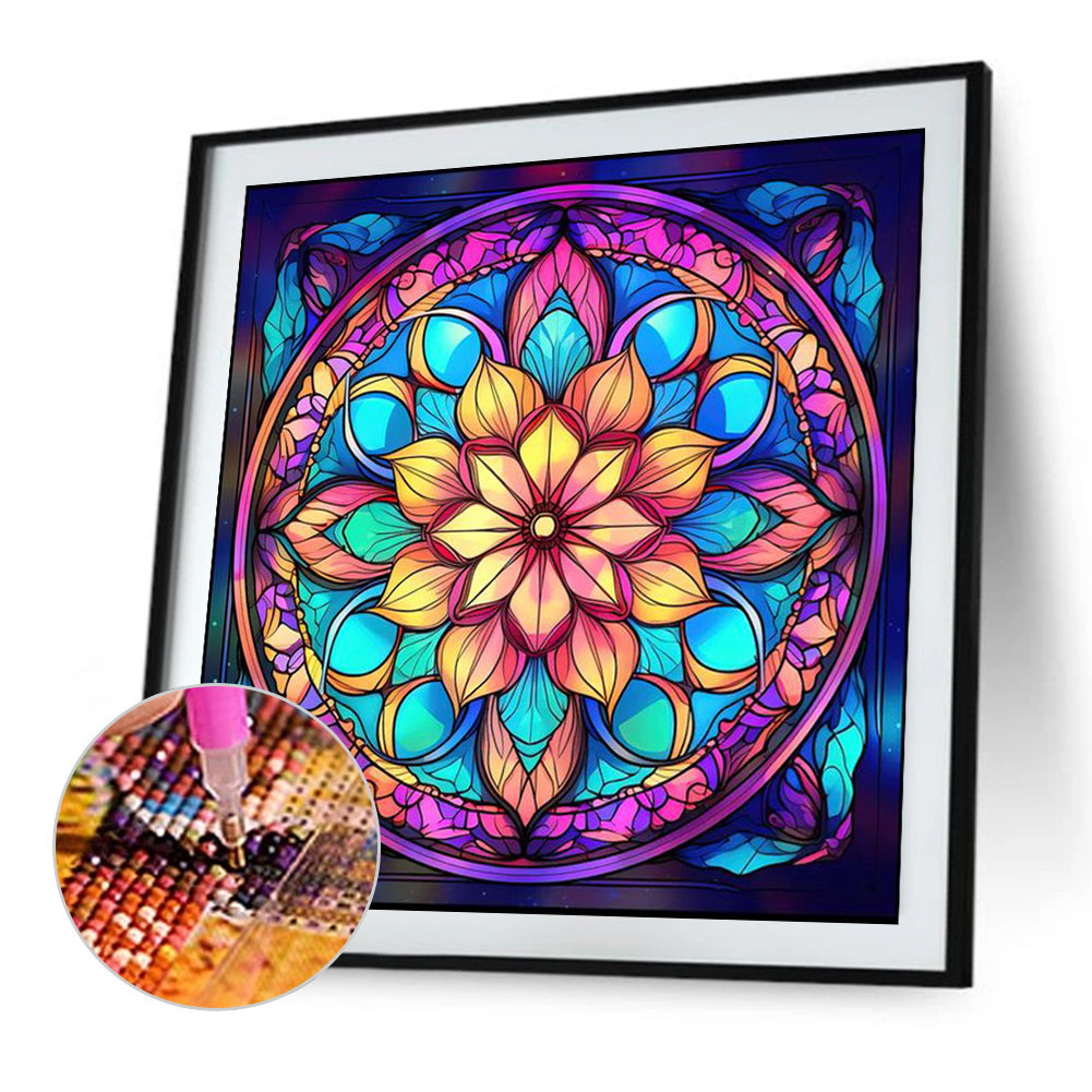 Mandala Pattern - Full AB Square Drill Diamond Painting 40*40CM