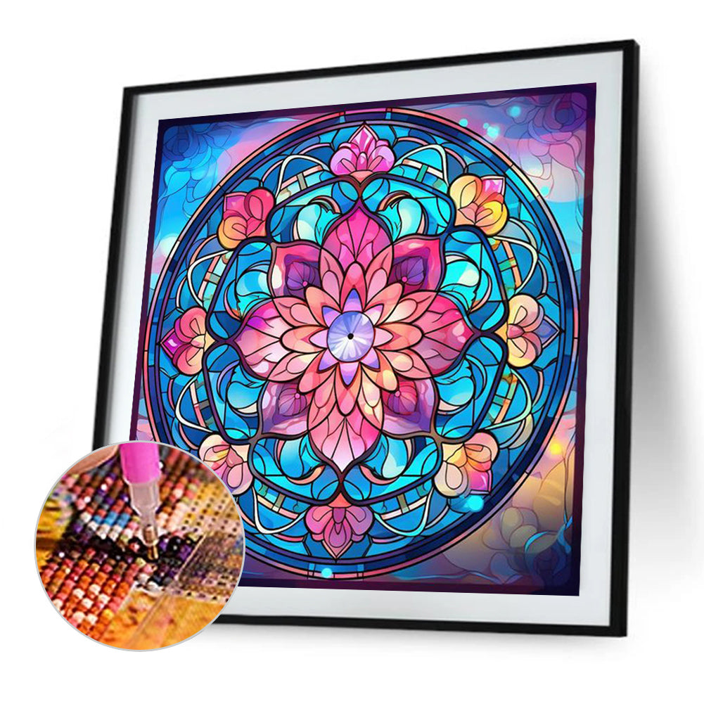 Mandala Pattern - Full AB Square Drill Diamond Painting 40*40CM