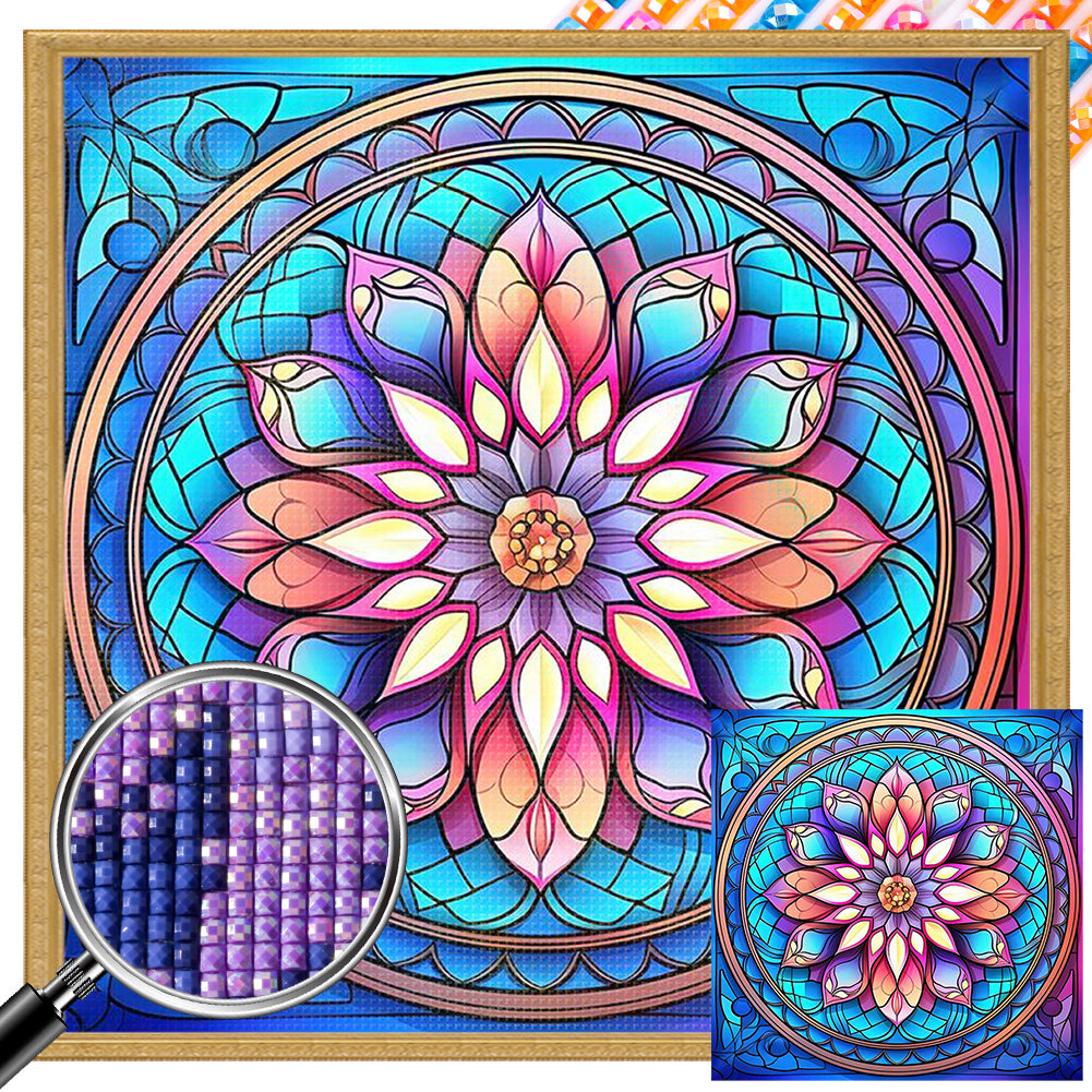 Mandala Pattern - Full AB Square Drill Diamond Painting 40*40CM