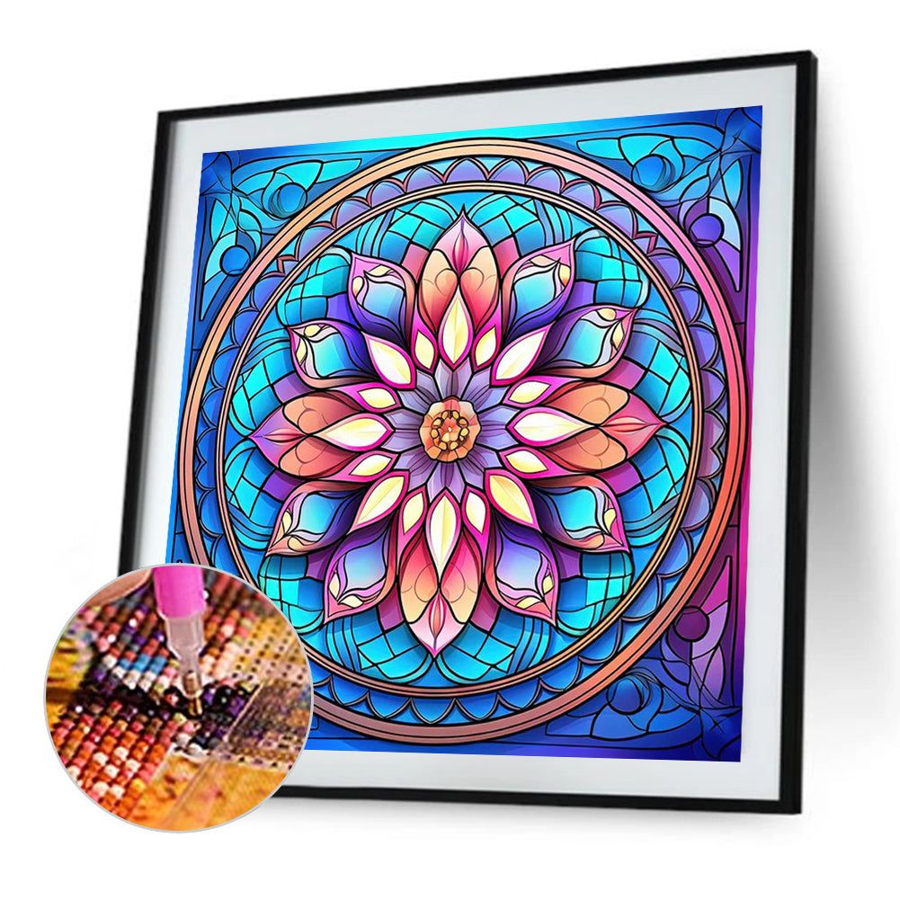 Mandala Pattern - Full AB Square Drill Diamond Painting 40*40CM