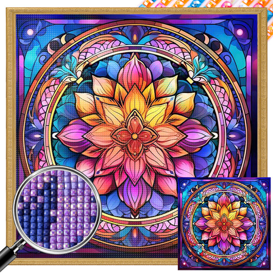 Mandala Pattern - Full AB Square Drill Diamond Painting 40*40CM