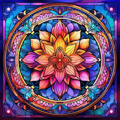 Mandala Pattern - Full AB Square Drill Diamond Painting 40*40CM