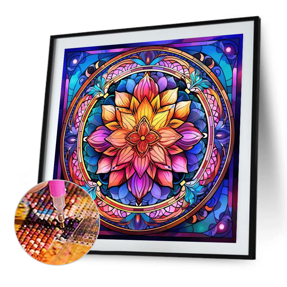 Mandala Pattern - Full AB Square Drill Diamond Painting 40*40CM