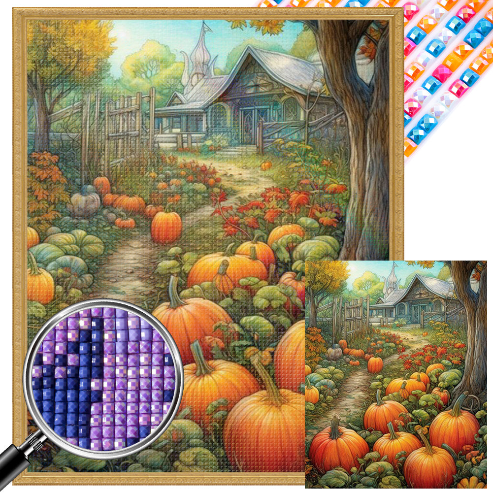 Pumpkin Harvest - Full AB Square Drill Diamond Painting 40*50CM