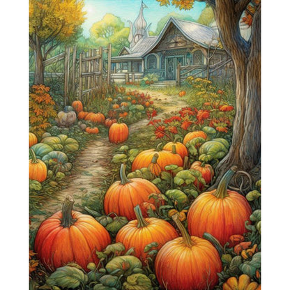 Pumpkin Harvest - Full AB Square Drill Diamond Painting 40*50CM