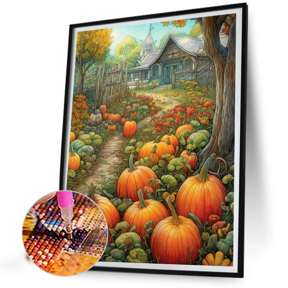 Pumpkin Harvest - Full AB Square Drill Diamond Painting 40*50CM