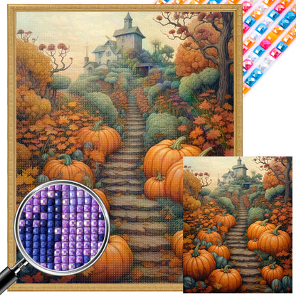 Pumpkin Harvest - Full AB Square Drill Diamond Painting 40*50CM