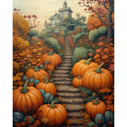 Pumpkin Harvest - Full AB Square Drill Diamond Painting 40*50CM