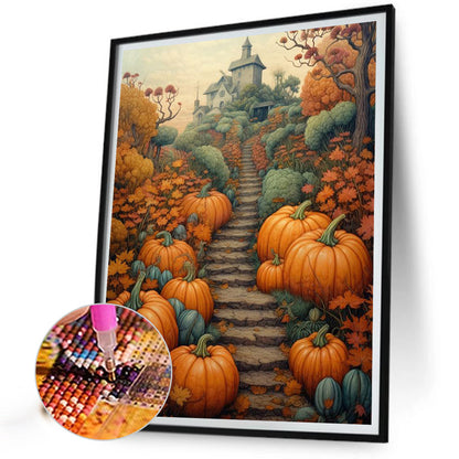 Pumpkin Harvest - Full AB Square Drill Diamond Painting 40*50CM