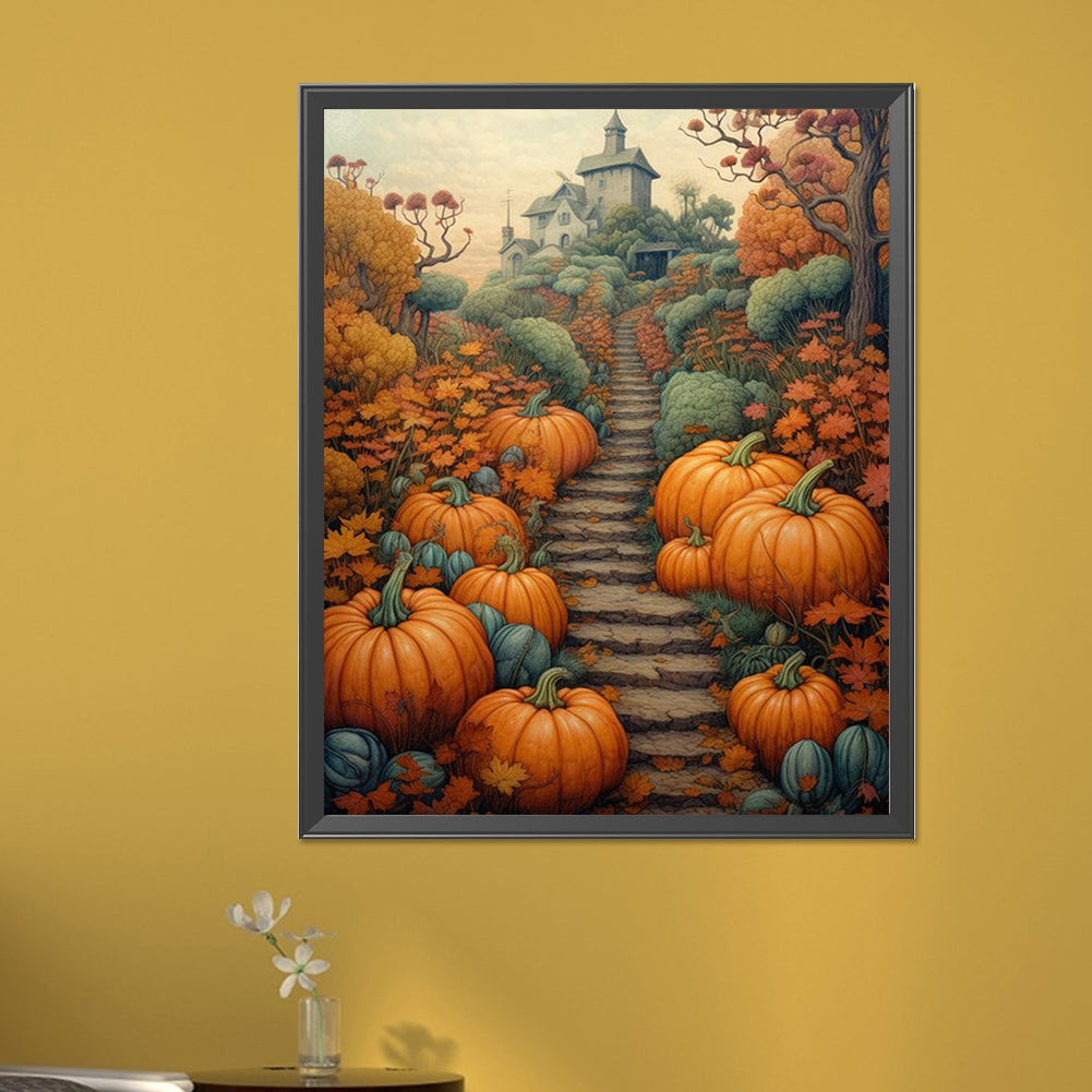 Pumpkin Harvest - Full AB Square Drill Diamond Painting 40*50CM