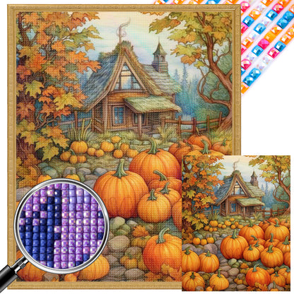 Pumpkin Harvest - Full AB Square Drill Diamond Painting 40*50CM