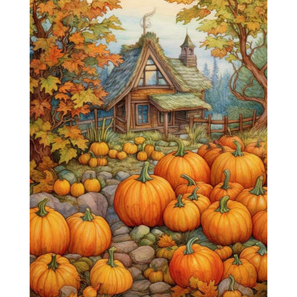 Pumpkin Harvest - Full AB Square Drill Diamond Painting 40*50CM