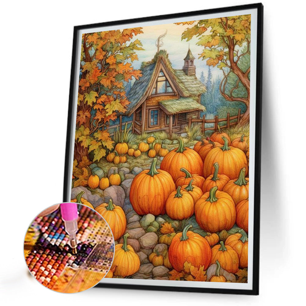 Pumpkin Harvest - Full AB Square Drill Diamond Painting 40*50CM