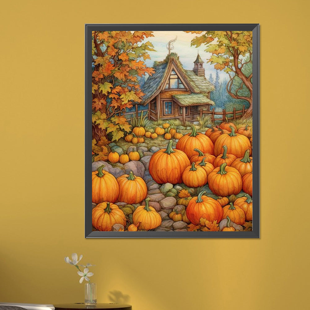 Pumpkin Harvest - Full AB Square Drill Diamond Painting 40*50CM