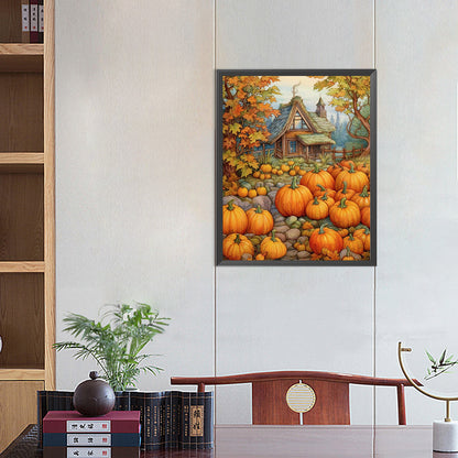 Pumpkin Harvest - Full AB Square Drill Diamond Painting 40*50CM