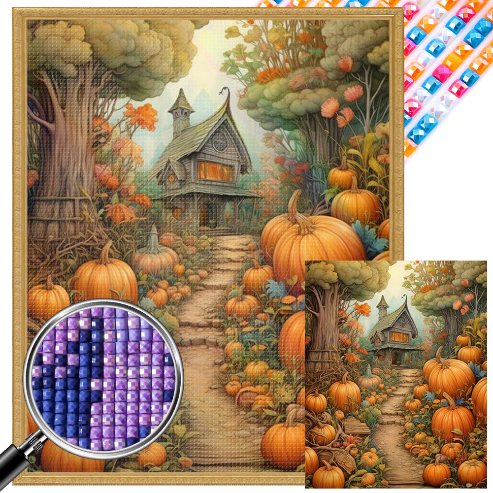 Pumpkin Harvest - Full AB Square Drill Diamond Painting 40*50CM