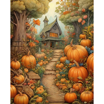 Pumpkin Harvest - Full AB Square Drill Diamond Painting 40*50CM