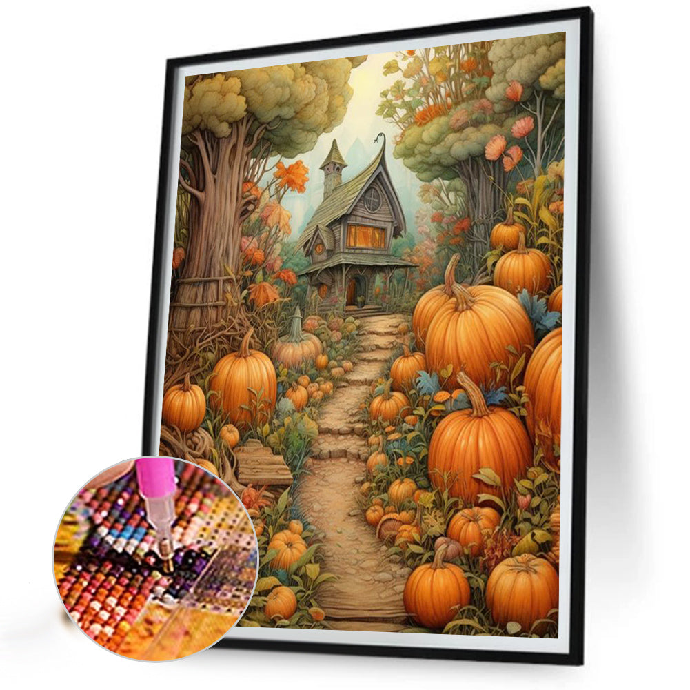 Pumpkin Harvest - Full AB Square Drill Diamond Painting 40*50CM