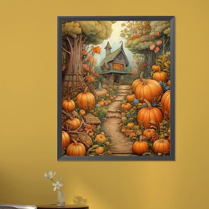 Pumpkin Harvest - Full AB Square Drill Diamond Painting 40*50CM