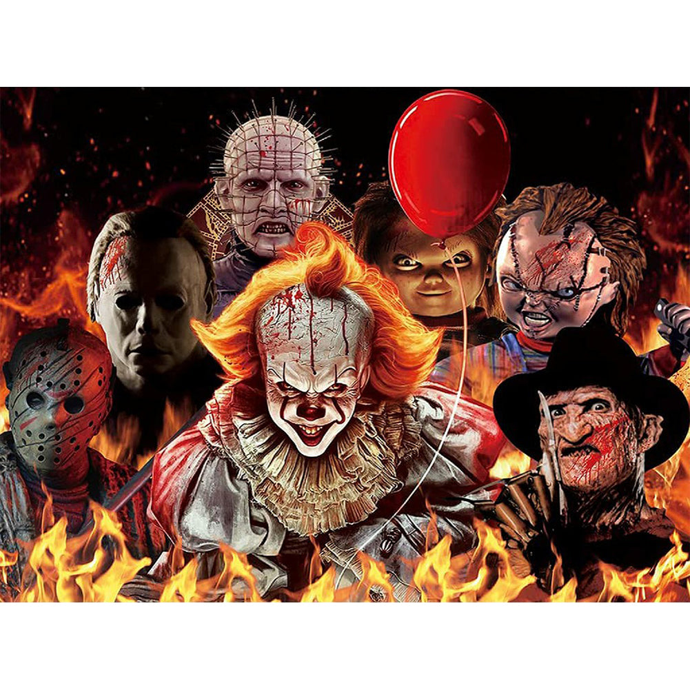 Classic Horror Portrait - Full Round Drill Diamond Painting 40*30CM