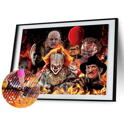 Classic Horror Portrait - Full Round Drill Diamond Painting 40*30CM