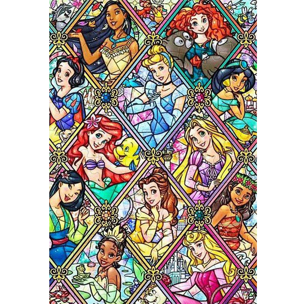Disney Princesses - 11CT Stamped Cross Stitch 50*70CM