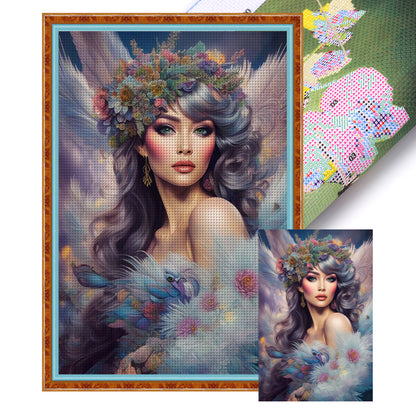 Flower Girl - 11CT Stamped Cross Stitch 50*75CM