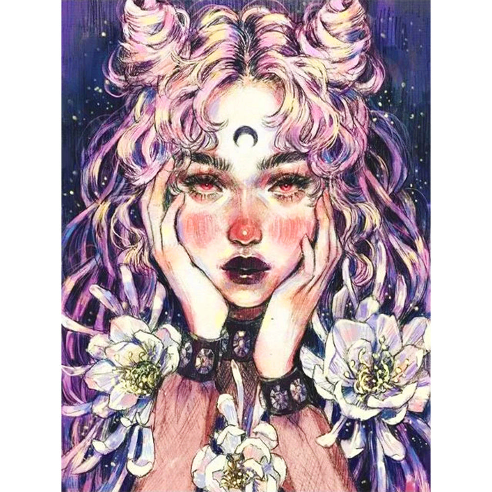 Water Moon - Full Round Drill Diamond Painting 30*40CM