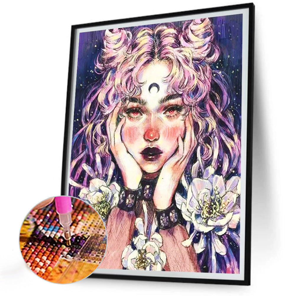 Water Moon - Full Round Drill Diamond Painting 30*40CM