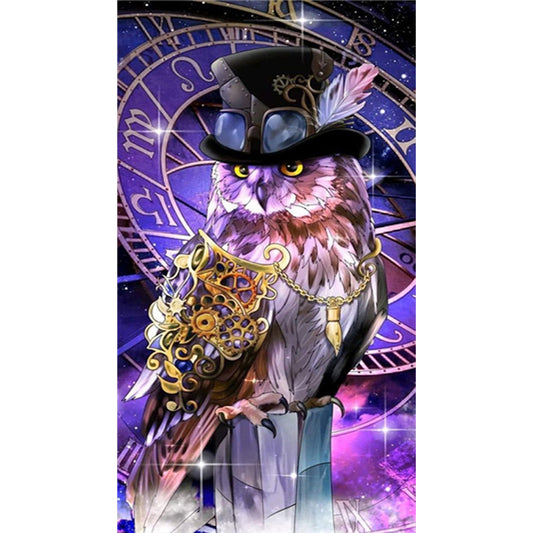 Owl - Full Round Drill Diamond Painting 30*60CM