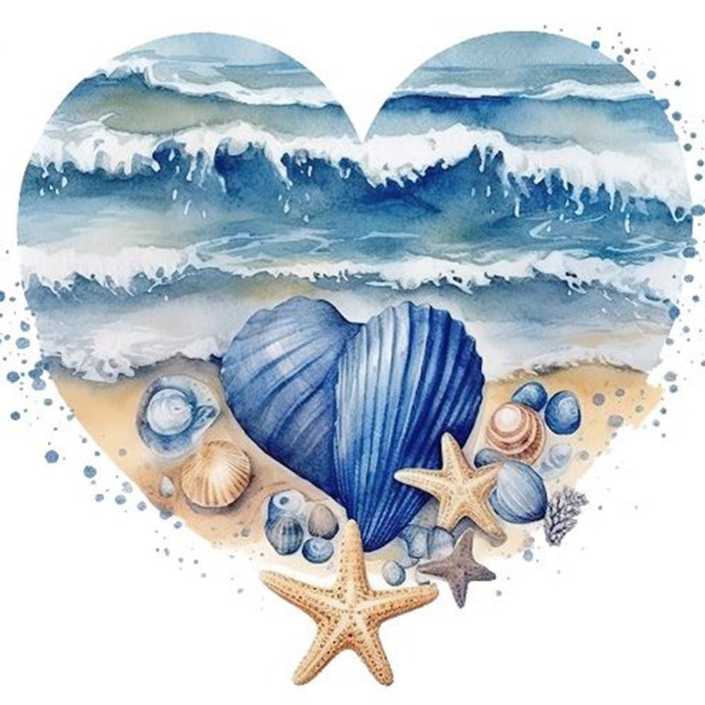 Love Starfish - Full Round Drill Diamond Painting 30*30CM