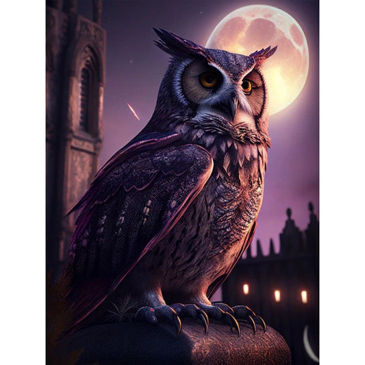 Owl - Full Round Drill Diamond Painting 30*40CM