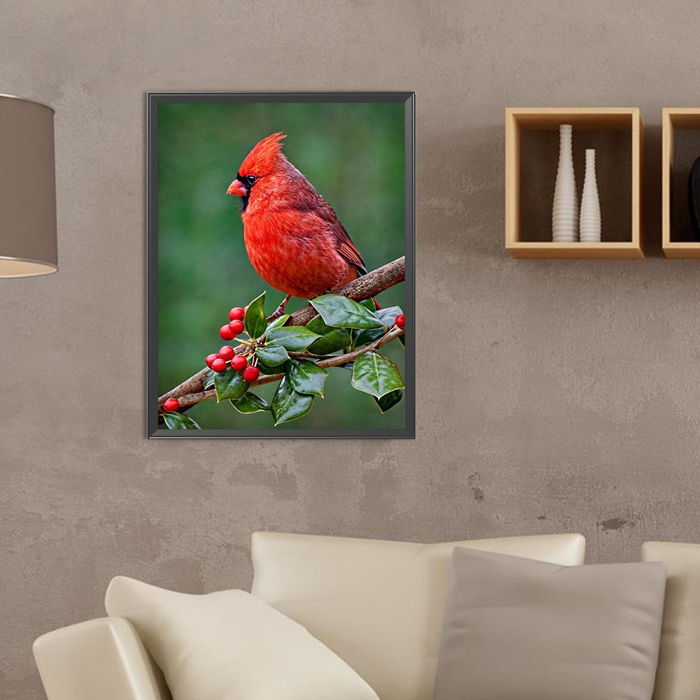 Nordic Cardinal - Full Round Drill Diamond Painting 30*40CM