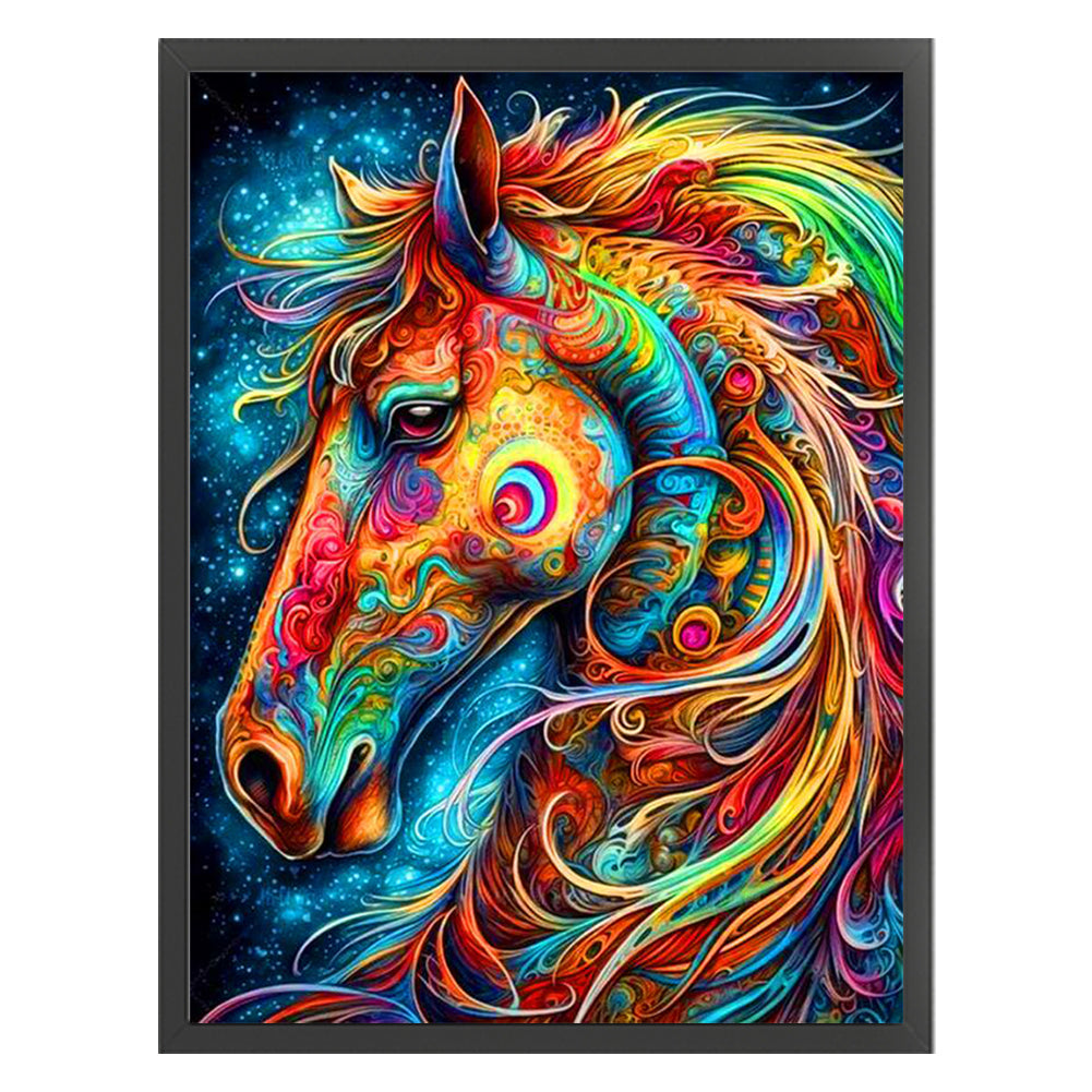 Color Horse - 11CT Stamped Cross Stitch 40*55CM