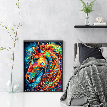 Color Horse - 11CT Stamped Cross Stitch 40*55CM