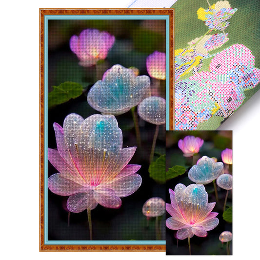 Lotus - 11CT Stamped Cross Stitch 40*70CM